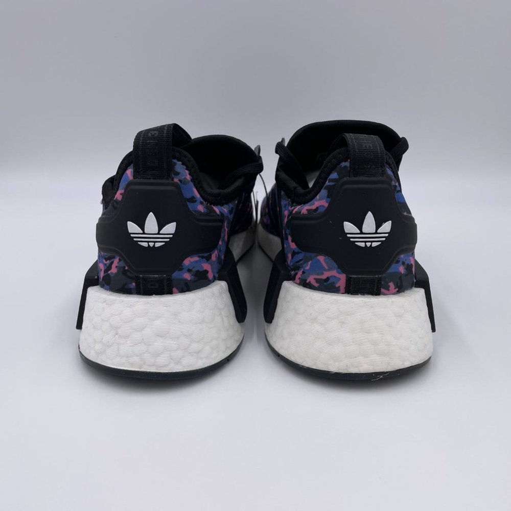 adidas NMD R1 Black / White / Blue Womens Shoes - Picture 4 of 8